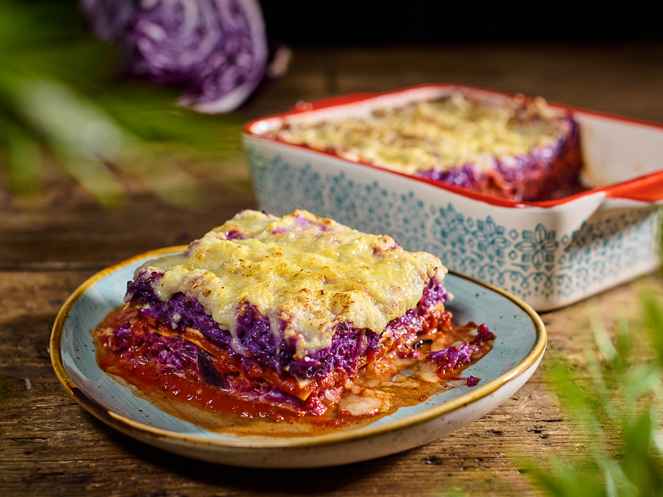 Bild zum Rezept: Vegetarische Rotkohllasagne