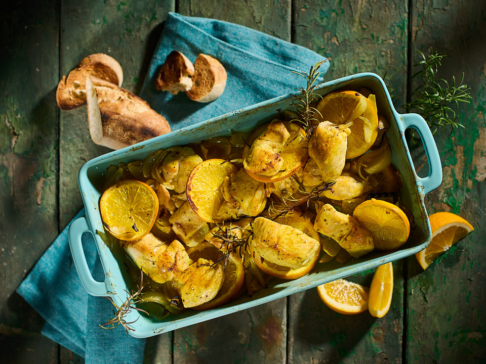 Bild zum Rezept: Gebackenes Hähnchen mit Orange